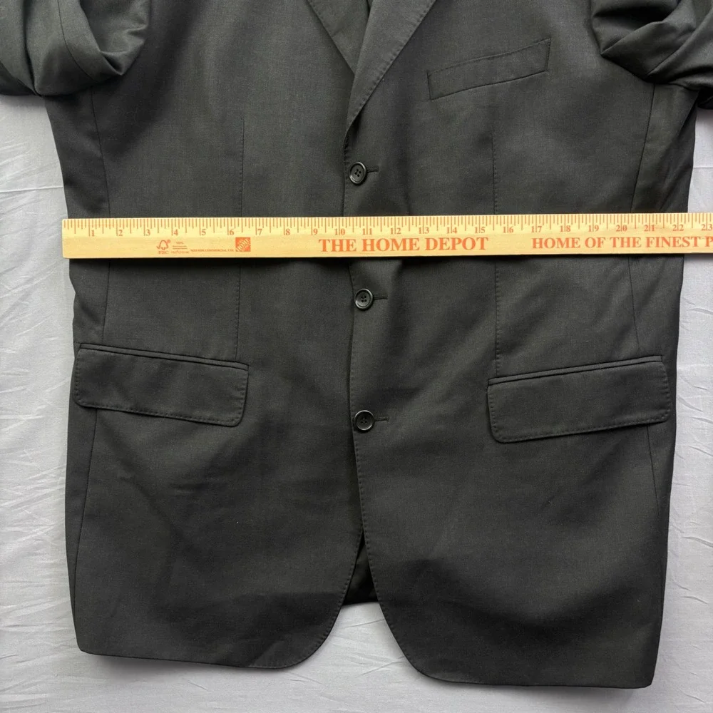 Daniels Paris Mens Super 120s Wool 3 Button Blazer Jacket Black Size 56 Drop 6